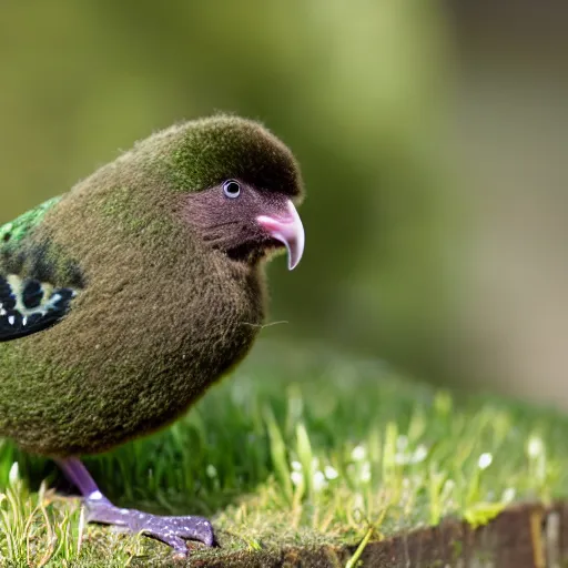 Prompt: a kiwi bird wearing a wooly hat! Ultra realistic! 25mm f/1.7 ASPH Lens!