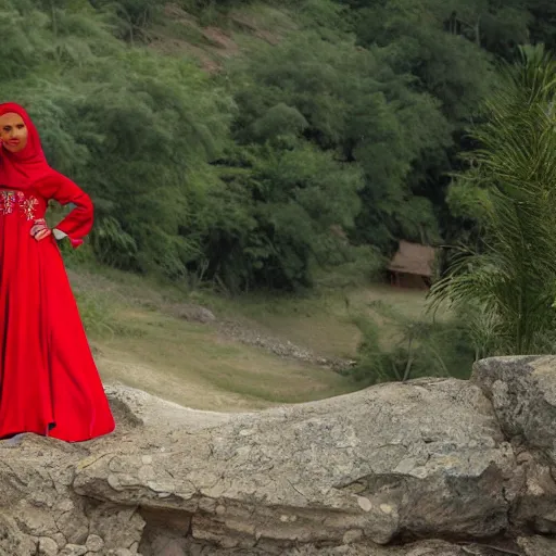 Image similar to arabian girl with red dress, lenhert landrock H- 800