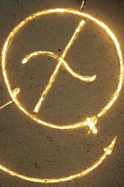 Image similar to glowing ancient circular writing