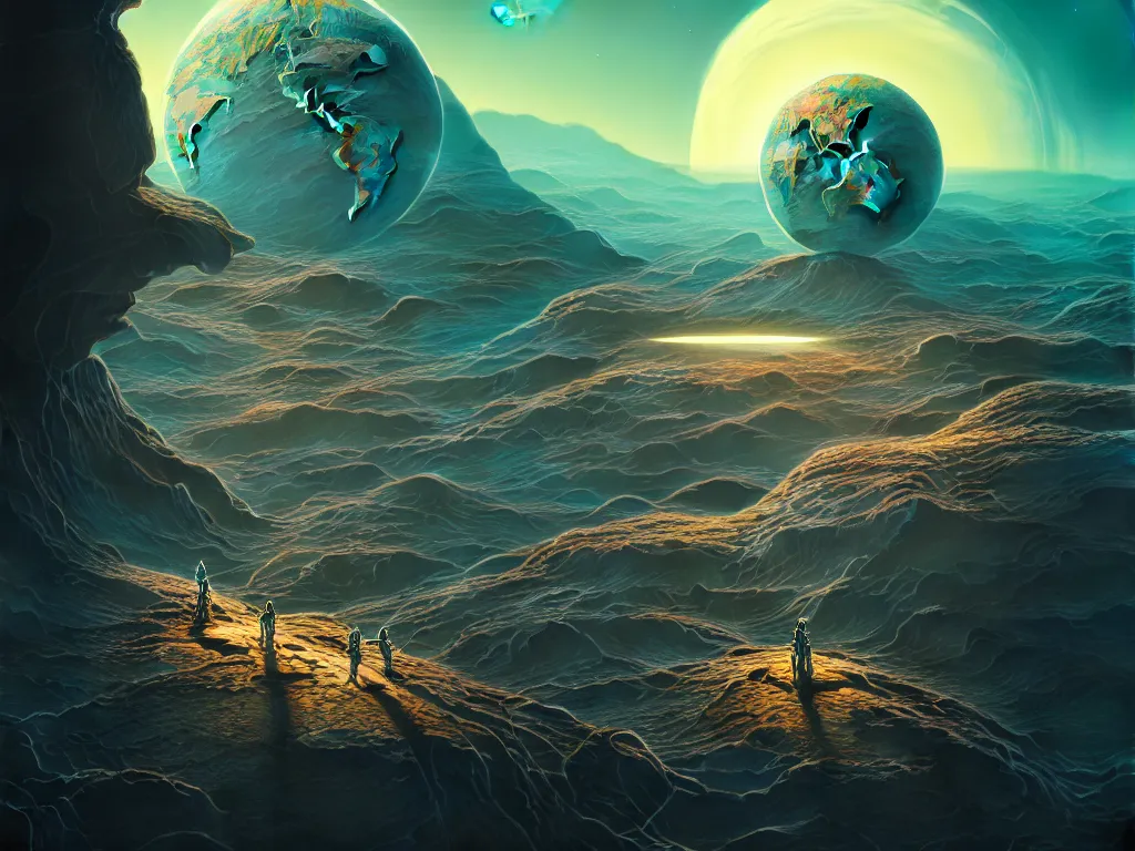 Image similar to highly detailed photo of life on the new earth, retrofuturistic, ultrazoom, an ultrafine detailed painting, trending on deviantart, neo surrealism, sharp focus, octane, masterpiece, art by miguel alandia pantoja
