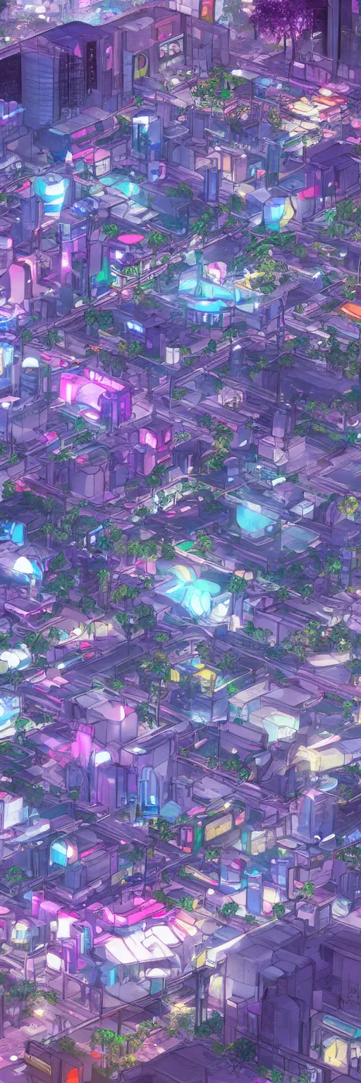 Prompt: a beautiful drawing of small section of a future funk space city, unreal engine