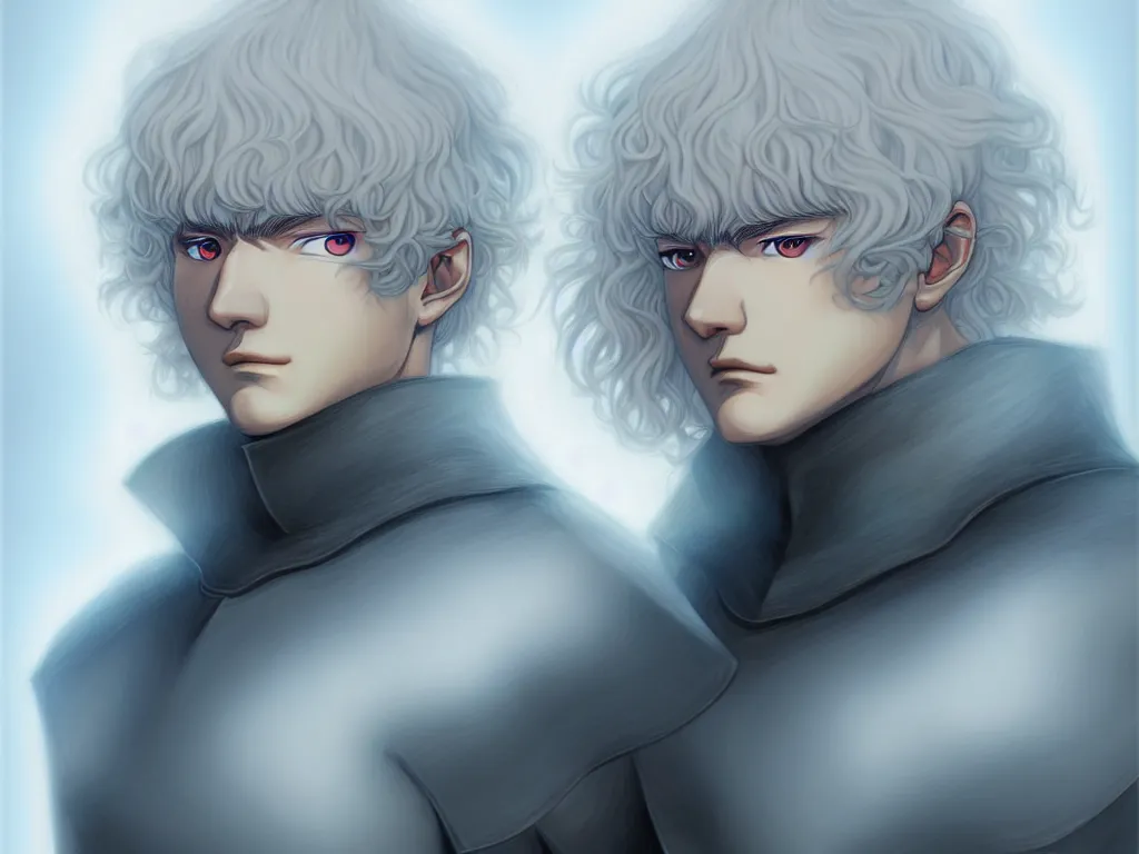 Image similar to portrait of griffith from berserk manga, highly detailed, digital painting, artstation, concept art, smooth and sharp focus