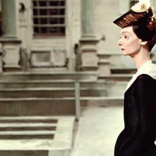 Prompt: tilda swinton as audrey hepburn, in my fair lady