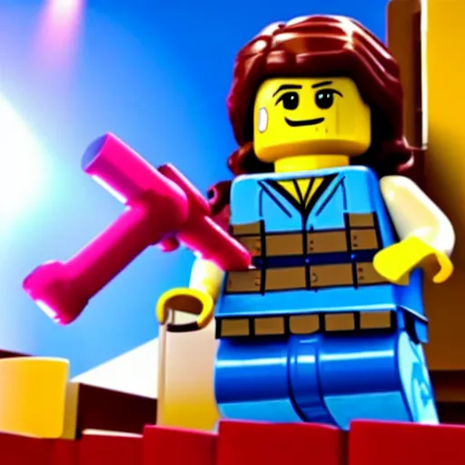 Image similar to A still of Emma Watson in The Lego Movie