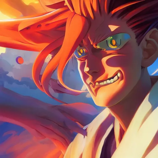 Image similar to hero world yu yu hakusho, behance hd by jesper ejsing, by rhads, makoto shinkai and lois van baarle, ilya kuvshinov, rossdraws global illumination