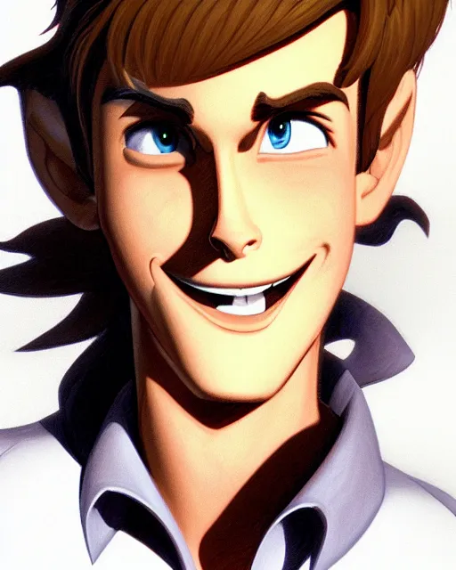 Prompt: teenage character portrait, by don bluth, highly detailed, dynamic shadows, 4 k, wallpaper - 1 0 2 4