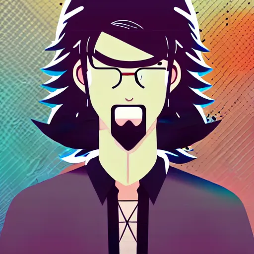 Image similar to 2 d character design, male rock singer, vector art, digital art, portrait, 4 k, 8 k, sharp focus, smooth, illustration, concept art, music artist