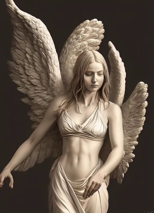 Image similar to photo of a purifying angel in the style of stefan kostic, realistic, sharp focus, 8k high definition, insanely detailed, intricate, elegant, art by stanley lau and artgerm