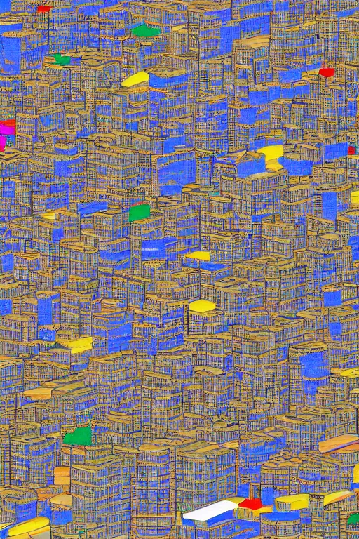 Image similar to favelas in rio, height map, bump map, diffusion map, 3 d, by piet mondrian