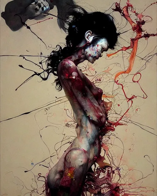 Image similar to stop trying to make sense of insanity. this is a place where dead people breathe. in the style of adrian ghenie, esao andrews, jenny saville, edward hopper, surrealism, dark art by james jean, takato yamamoto