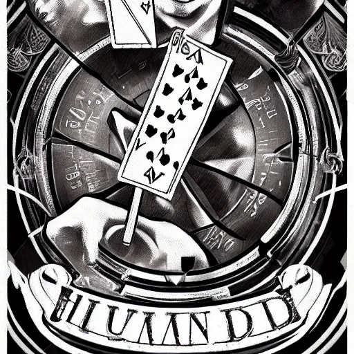 Image similar to humanoid discord logo gambling, drinking alcohol and smoking in New York City, decade 20s, old film, digital fantasy art, trending in deviantart, hyperdetailed, high quality, cinematic