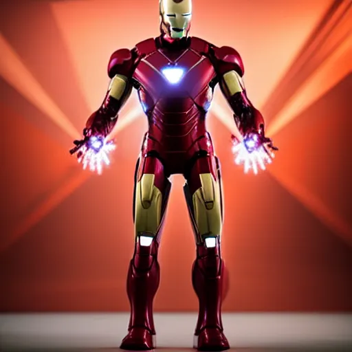 Image similar to still photo of futuristic bleeding edge iron man suit, highly detailed, photorealistic portrait, bright studio setting, studio lighting, crisp quality and light reflections, unreal engine 5 quality render