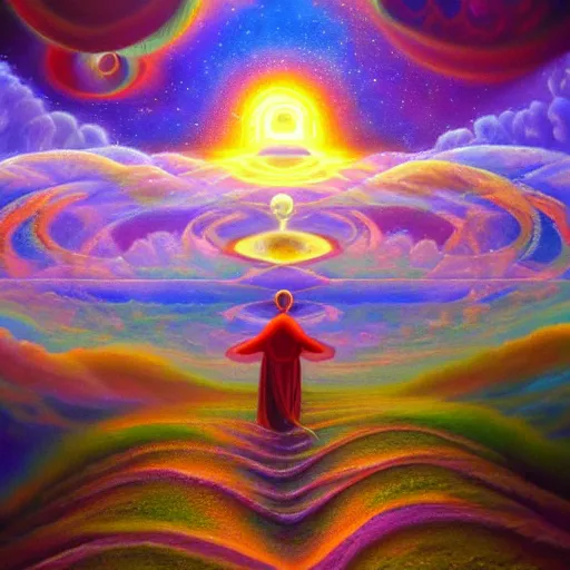 Image similar to the astral realm sacred journey in oil painting, windows 9 8 software, trending on artstation, award winning, emotional, highly detailed surrealist art, inspired by windows 9 5 applications
