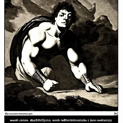 Image similar to inspiring superhero. tough guy big fist. darkness and depth. strong linework vectorized and flattened ; illustrated by goya goya,,,,,,, by artemisia gentileschi, by theodore gericault,