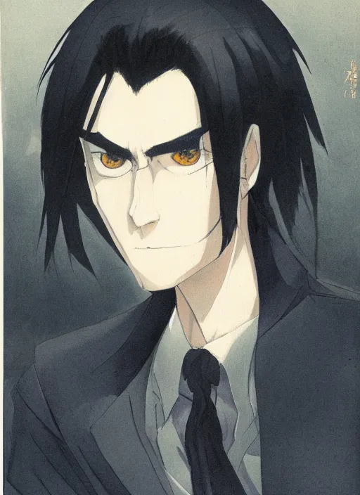 vampire lord, long black hair, handsome, disney movie