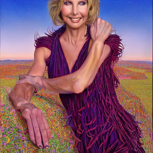 Prompt: Olivia Newton-John, by Mark Brooks, Donato Giancola, Victor Nizovtsev, Scarlett Hooft Graafland, Chris Moore