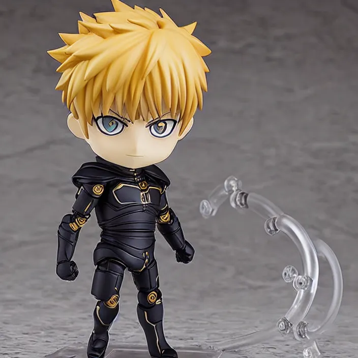 Prompt: Genos from One Punch Man, An anime Nendoroid of Genos from One punch Man , figurine, detailed product photo