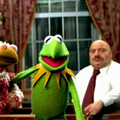 Image similar to a still of the muppets in the sopranos,