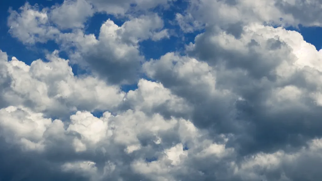 Prompt: puffy clouds sky sparse