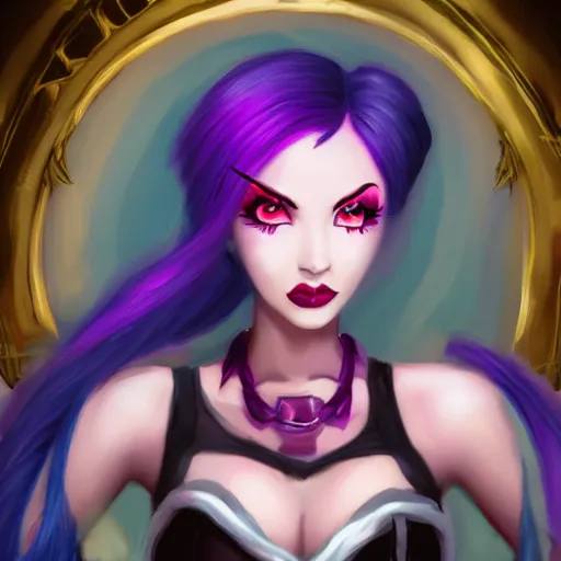 Prompt: jinx from league of legends portrait, cinematic