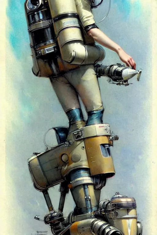 Image similar to ( ( ( ( ( 1 9 5 0 s retro future art deco jet pack design. muted colors. ) ) ) ) ) by jean - baptiste monge!!!!!!!!!!!!!!!!!!!!!!!!!!!!!!