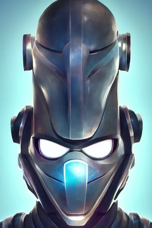 Image similar to epic mask helmet robot ninja portrait stylized as fornite style game design fanart by concept artist gervasio canda, behance hd by jesper ejsing, by rhads, makoto shinkai and lois van baarle, ilya kuvshinov, rossdraws global illumination radiating a glowing aura global illumination ray tracing hdr render in unreal engine 5