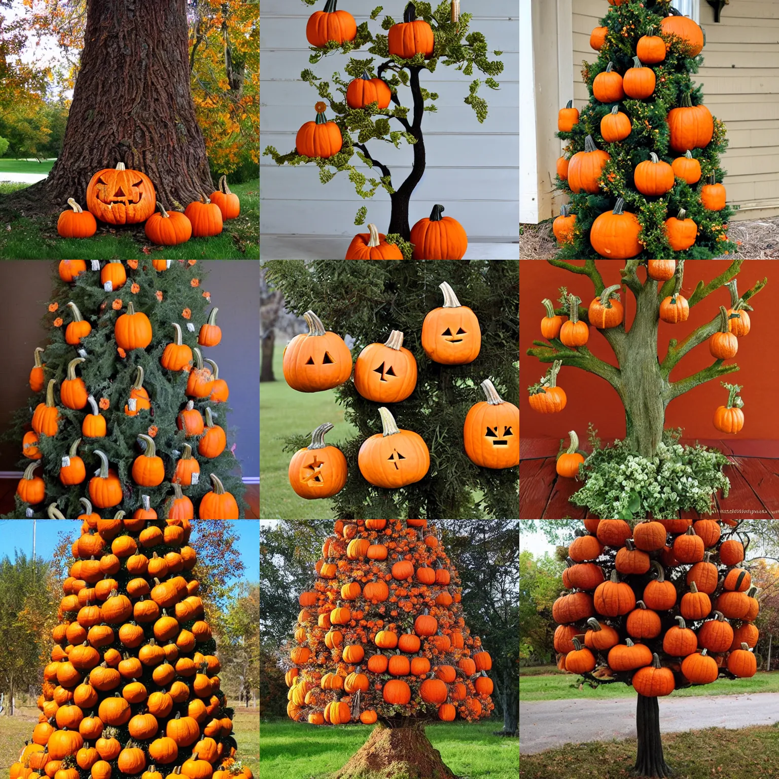 Prompt: pumpkin tree