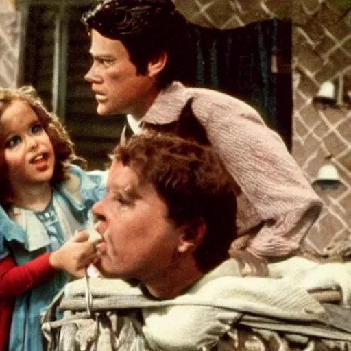 Image similar to still from the movie Darby O’Gill and the Little People