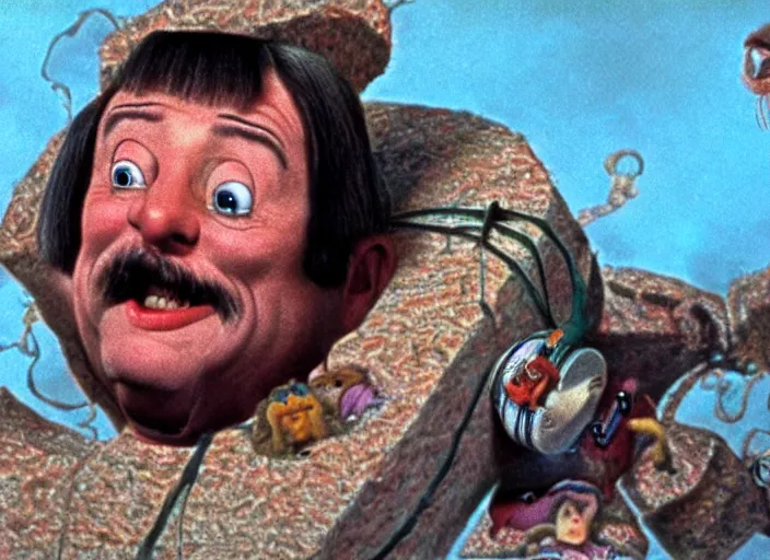 Prompt: an animation still by terry gilliam, technicolor 4 k