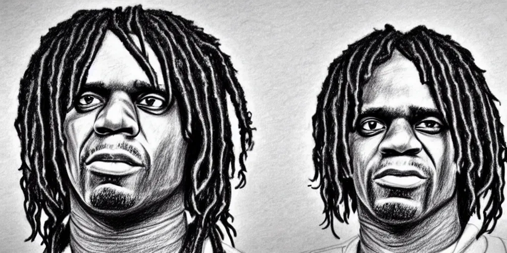 Prompt: chief keef as a muslim pencil drawing very detailed