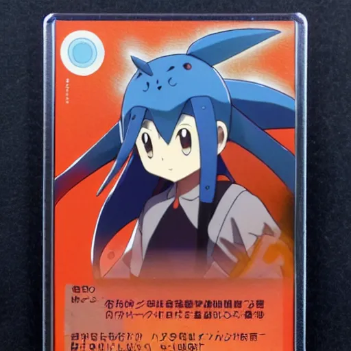 Prompt: a pokemon go card from 1 9 9 8, illustration, concept art, anime key visual, trending pixiv fanbox, by wlop and greg rutkowski and makoto shinkai and studio ghibli and kyoto animation and ken sugimori, symmetrical facial features, generation 2, pocket monster companion, box art