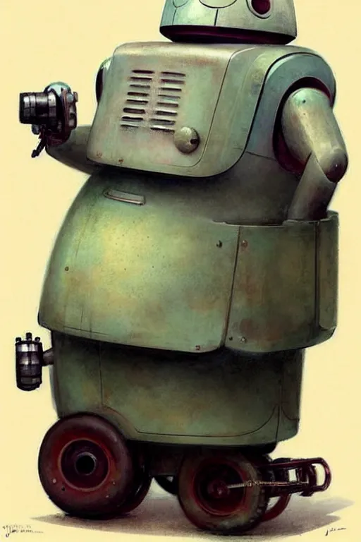 Image similar to ( ( ( ( ( 1 9 5 0 s retro future android robot fat robot pig wagon. muted colors., ) ) ) ) ) by jean - baptiste monge,!!!!!!!!!!!!!!!!!!!!!!!!!