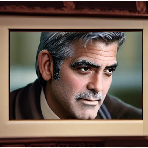 Image similar to frame of george clooney from miyazaki's howl's moving castle