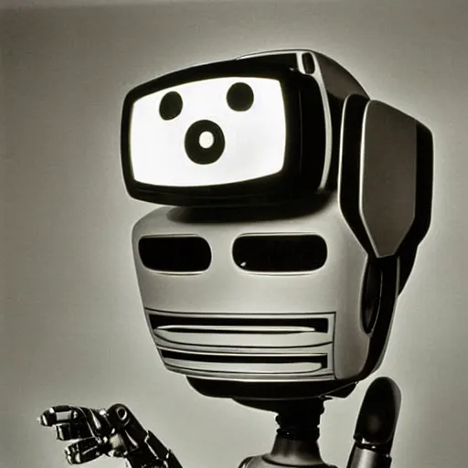 Image similar to robot with a crt television for a head, 1970 HQ photograph