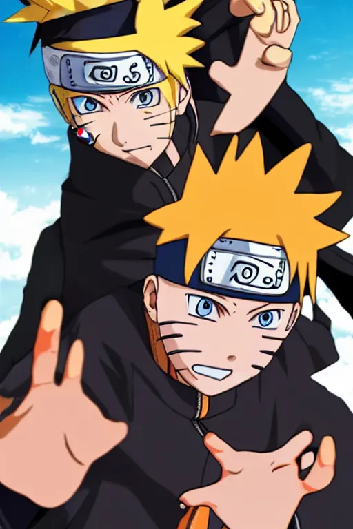 Image similar to Naruto flipping you off with both hands