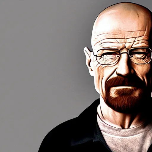 Prompt: walter white smiling