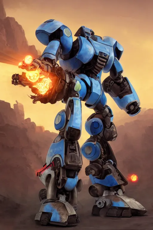 Image similar to mechwarrior 5 : mercenaries mech megaman transformer robot boss tank engine game octane render, 4 k, hd 2 0 2 2 3 d cgi rtx hdr style chrome reflexion glow fanart, global illumination ray tracing hdr fanart arstation by ian pesty by jesper ejsing pixar and disney unreal zbrush central hardmesh