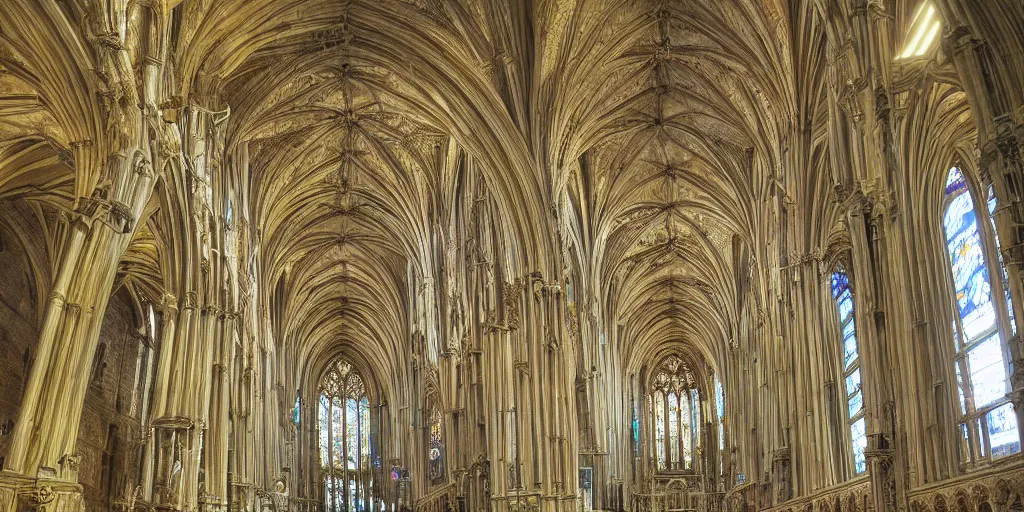 Prompt: A cathedral made of fractals, mandlebulb
