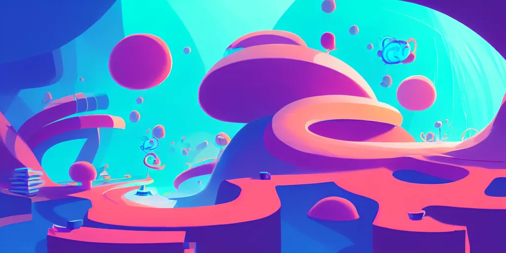Image similar to spiral lines, minimalistic, extreme wide angle, curved perspective, digital art, chubby cotton candy, subsurface scattering, indoor casino, by anton fadeev, lorax movie, underwater smoke, artstation