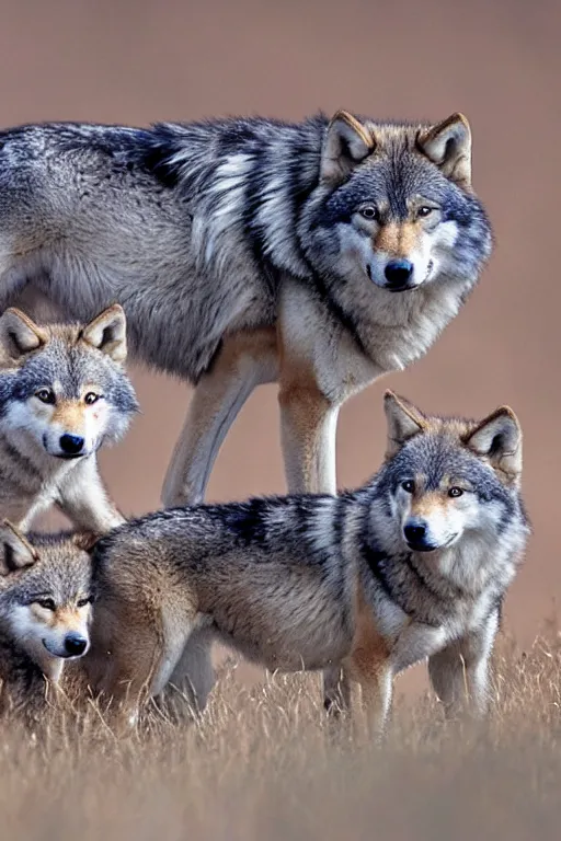 Image similar to wolf with cubs