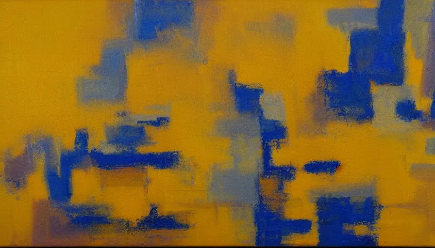 Prompt: abstract oil painting, shades of yellow