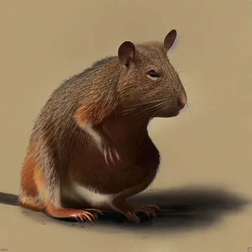 Prompt: agouti digital art in the style of greg rutkowski and craig mullins, 4 k