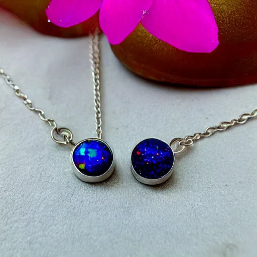 Image similar to dark opal galaxy jewellery