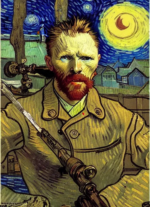 Prompt: capetown painted vincent van gogh by chiara bautista and norman rockwell and greg rutkowski weta studio, and lucasfilm