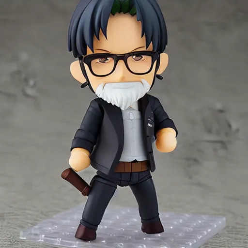 Image similar to old man, nendoroid, figurine, detailed product photo