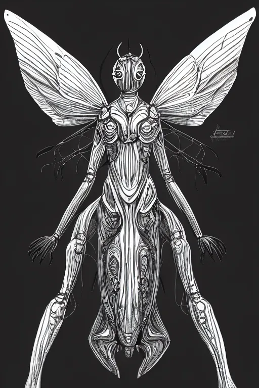 Prompt: a beetle insectoid angel, symmetrical, highly detailed, digital art, sharp focus, trending on art station, anime art style