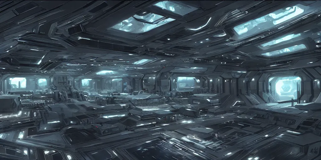Prompt: an environmental concept art of the interior of a borg cube, star trek, collective hive, highly detailed, environmental light, cinematic by francis tneh