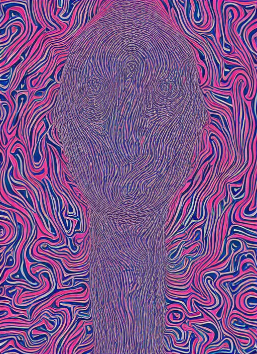 Image similar to derealization my body is gone what do i do, digital illustration, generative art