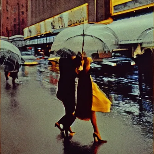 Image similar to rainy new York daydream by Saul Leiter