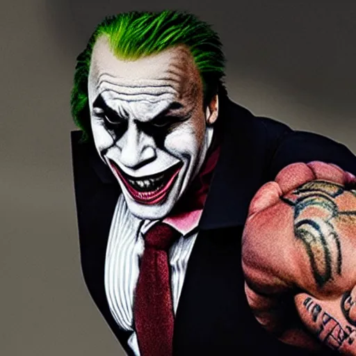 Image similar to Dwayne Johnson as Joker